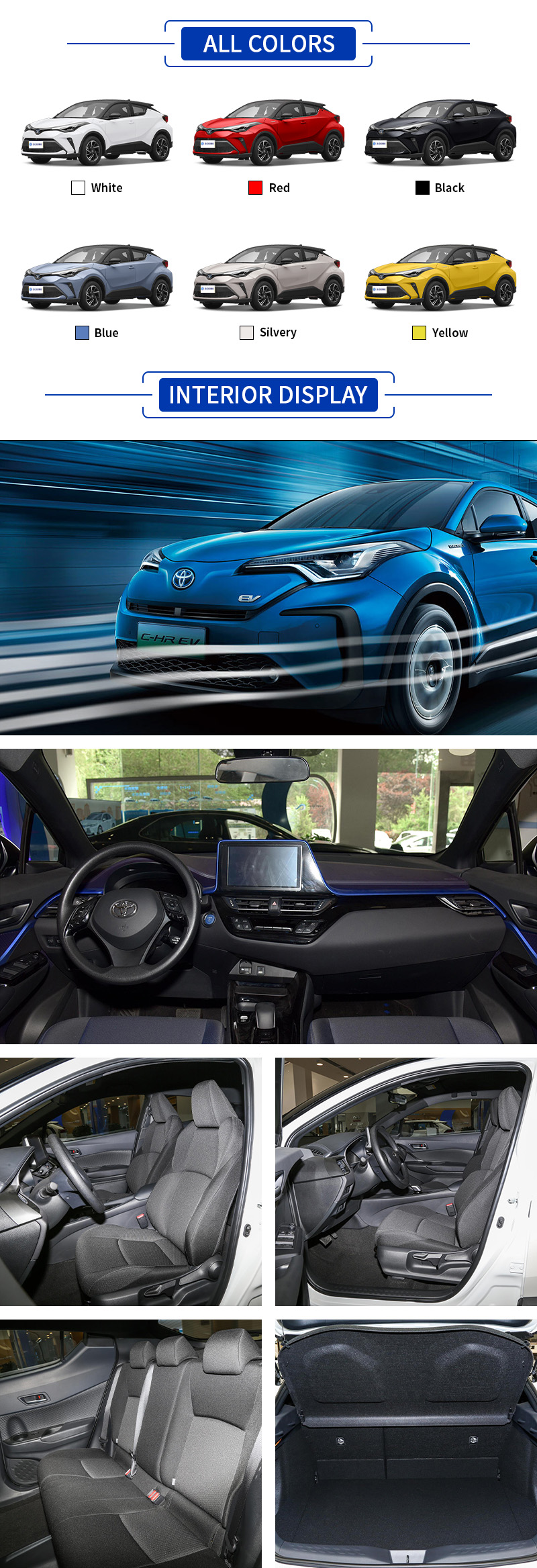 GAC Toyota C-HR EV All Colors,GAC Toyota C-HR EV All Interior Display